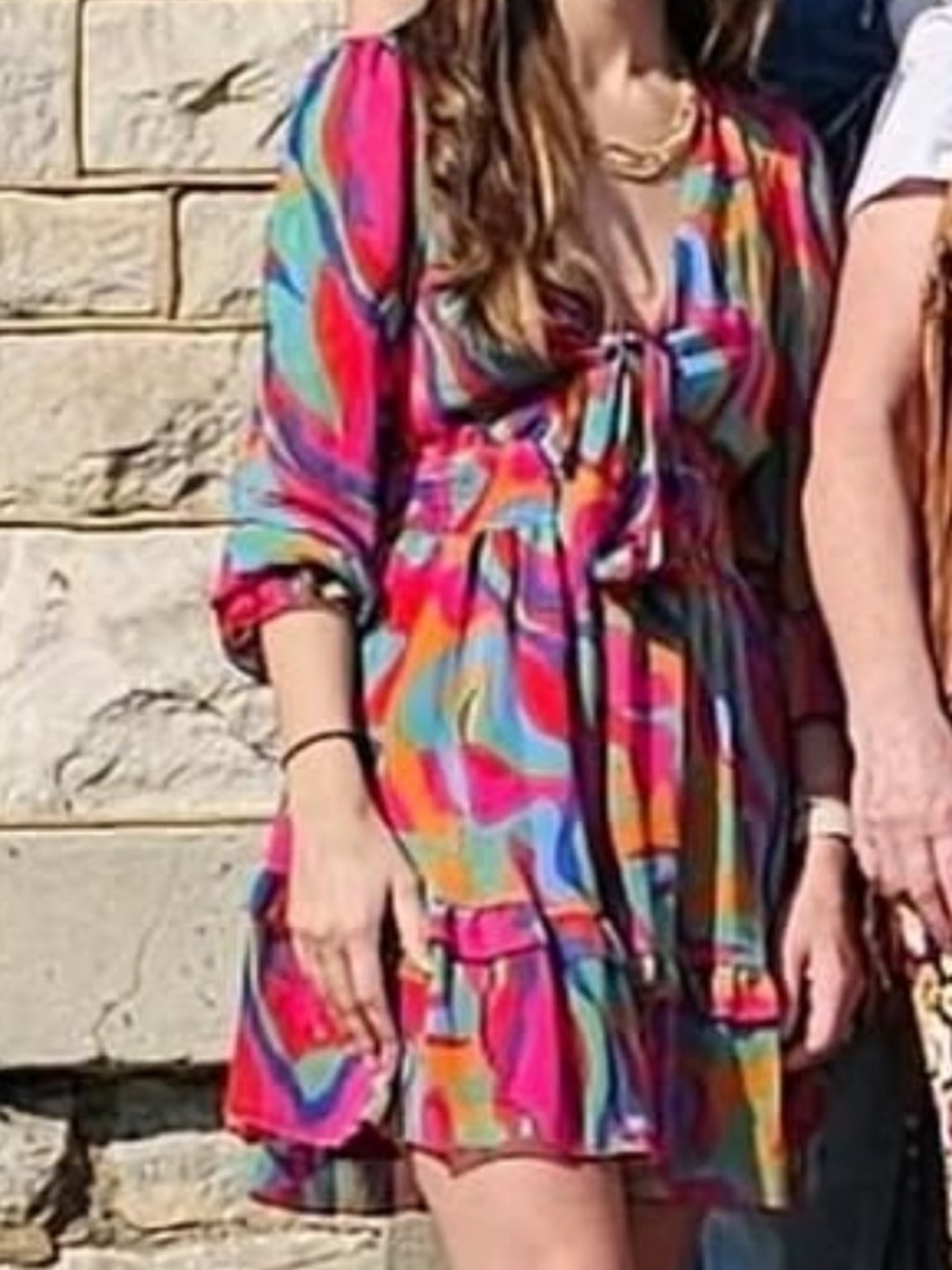 {Dokotoo} mini dress trendy knotted summer dress casual women's size S
